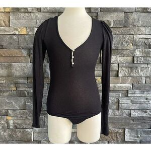 Wilfred Long Sleeve Women’s Black‎ Bodysuit Size XS